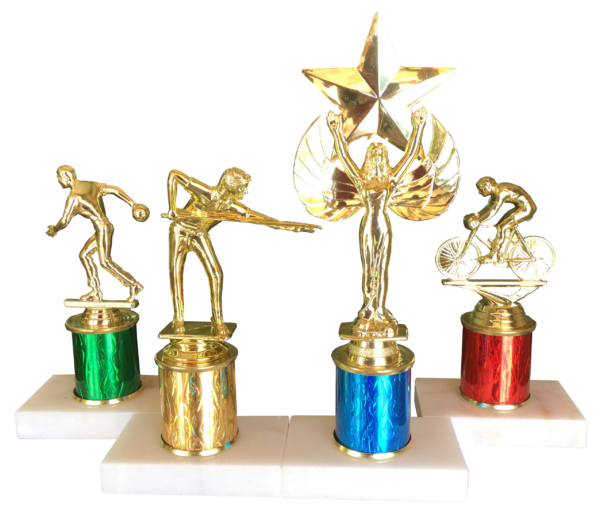 10” Single Column Trophy with Marble Base